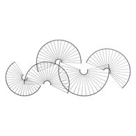 Decoração mural CLOE preto em metal 35x77cm,  Decoração mural CLOE preto em metal 35x77cm