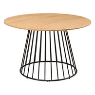 Mesa de jantar RAYO castanha em mdf e metal D120x75cm