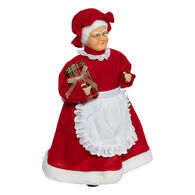 Figura m&atilde;e natal com presente 48cm
