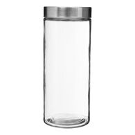 Frasco de vidro com tampa em inox 2l