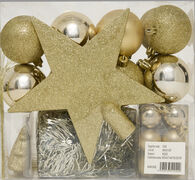 Conjunto de 44 peças para decoração douradas