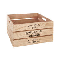 Caixa em madeira FACTORY natural 34x24x18cm