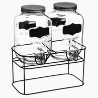 Conjunto de 2 frascos de bebida com torneira 4l