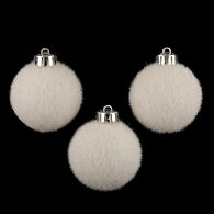 Conjunto de 3 bolas brancas com neve