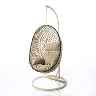 Cadeirão baloiço PORTOFINO branco e taupe,  Cadeirão baloiço PORTOFINO branco e taupe
