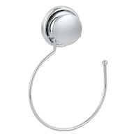 Toalheiro redondo em metal com ventosa cromado,  Toalheiro redondo em metal com ventosa cromado