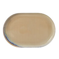 Travessa oval CIES bege em porcelana 20x30cm,  Travessa oval CIES bege em porcelana 20x30cm