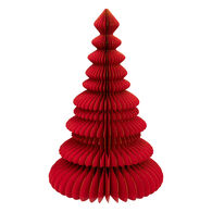 &Aacute;rvore de natal origami vermelha 90cm