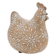 Galinha decorativa LINDO bege 20cm