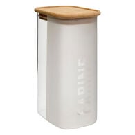 Frasco para farinha em vidro e bambu 1,6l,  Frasco para farinha em vidro e bambu 1,6l