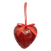 Pendurante cora&ccedil;&atilde;o vermelho com fita 8cm