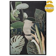 Quadro decorativo folhas selva 90x60cm