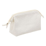 Bolsa de higiene branca em tecido boucl&eacute;