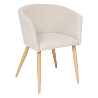Cadeira MARLO bege em veludo 55x55x76cm
