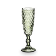 Flute Diamante Verde Em Vidro 17,5cl