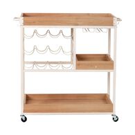 Trolley ILUN bege com 3 prateleiras
