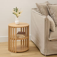 Mesa de apoio SLAT bege D40x48cm