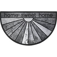 Tapete de entrada meia lua cinza HOME SWEET HOME 45x75cm
