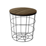 Mesa De Apoio Em Metal Preta Kumi 39X40Cm