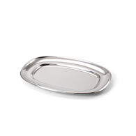 Travessa oval em inox 18,5x25cm