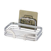 Saboneteira em a&ccedil;o inox com adesivo cromado