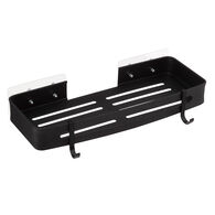 Suporte wc com adesivo preto alum&iacute;nio