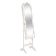 Espelho de chão com móvel de bijuteria LEXY branco 158cm,  Espelho de chão com móvel de bijuteria LEXY branco 158cm