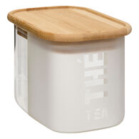 Frasco para ch&aacute; em vidro e bambu 0,72l