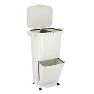 Balde do lixo cinza claro com compartimentos 30+15l,  Balde do lixo cinza claro com compartimentos 30+15l