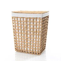 Cesto de roupa wc natural e linho 56cm,  Cesto de roupa wc natural e linho 56cm