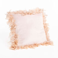 Almofada rosa claro em veludo 40x40cm