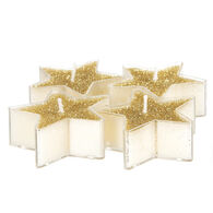 Conjunto de 4 velas estrelas douradas