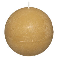 Vela bola r&uacute;stica amarela 10cm