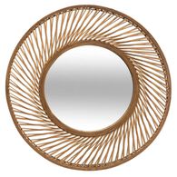 Espelho de parede espiral em bambu,  Espelho de parede espiral em bambu
