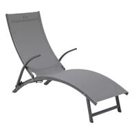 Espreguiçadeira SAMBA cinza antracite e graphite,  Espreguiçadeira SAMBA cinza antracite e graphite