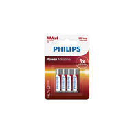 Conjunto de 4 pilhas alcalina Philips power life lr03