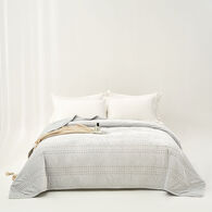 Edred&atilde;o IVREA cinza em veludo 240x260cm