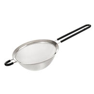 Coador preto em inox com cabo de silicone 16cm