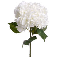 Haste de flor de hort&ecirc;nsia branca artificial