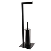 Porta rolos wc preto em metal,  Porta rolos wc preto em metal