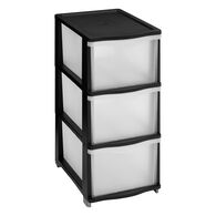Módulo com 3 gavetas preto,  Módulo com 3 gavetas preto