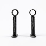 Conjunto 2 suportes preto/prateado 90mm