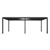 P&eacute;rgola &Eacute;VORA cinza graphite em alum&iacute;nio 3,6x6m