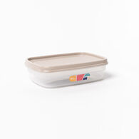 Caixa rectangular com tampa bege 0,8l
