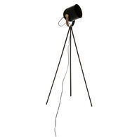 Candeeiro de p&eacute; trip&eacute; BIL preto em metal 136cm