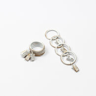 Conjunto de 8 argolas com mola branca e dourada