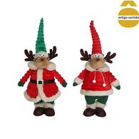 Rena com fato de natal 50cm