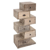 C&oacute;moda com 6 gavetas AJAY bege 122cm