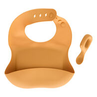 Conjunto babete e colher YUM ocre