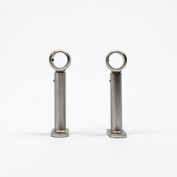 Conjunto 2 suportes prateados 90mm